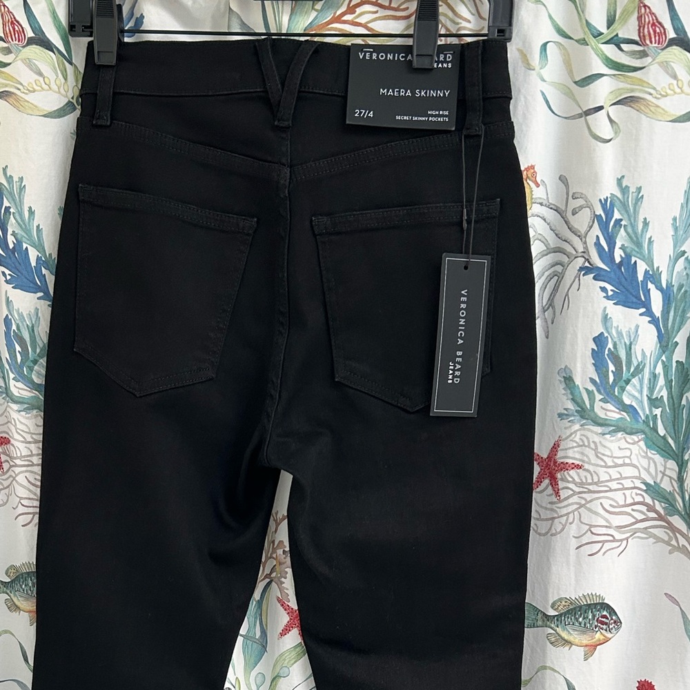Veronica Beard Maera High Rise Skinny Jeans in Onyx - Picture 3 of 3